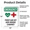 Signmission First Aid Kit AED With Symbol, 10 in W x Rectangle, Vinyl Decal OS-2PACK-EM-D-1014-V-10482 - alternate 4